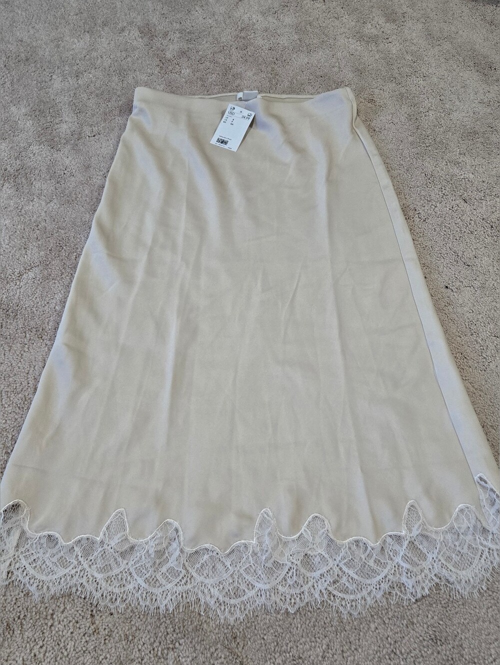 H&M Lace Midi Trimmed Slip Skirt - Picture 6 of 9